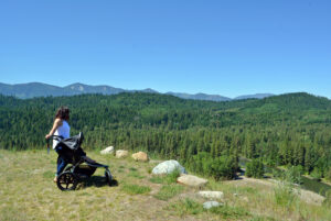 This mom can enjoy the view because she didn'