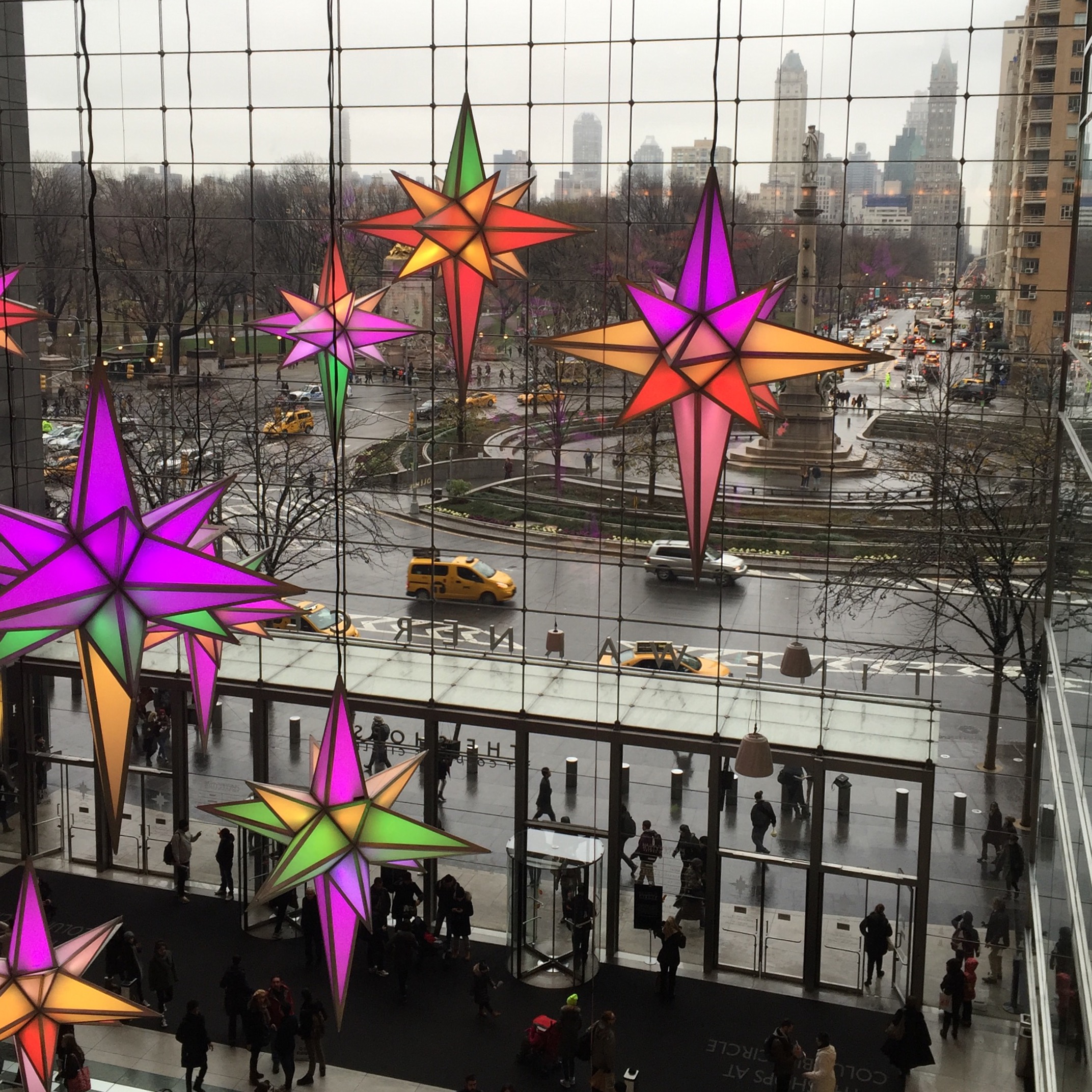 View of Columbus Circle from the Time Warner Center.